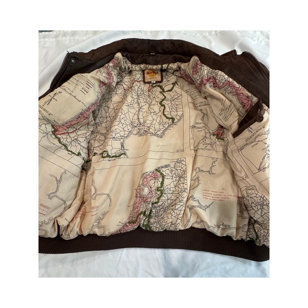 Hard Rock Cafe OSAKA Vintage LEather Bomber Jacket - Picture 8 of 16
